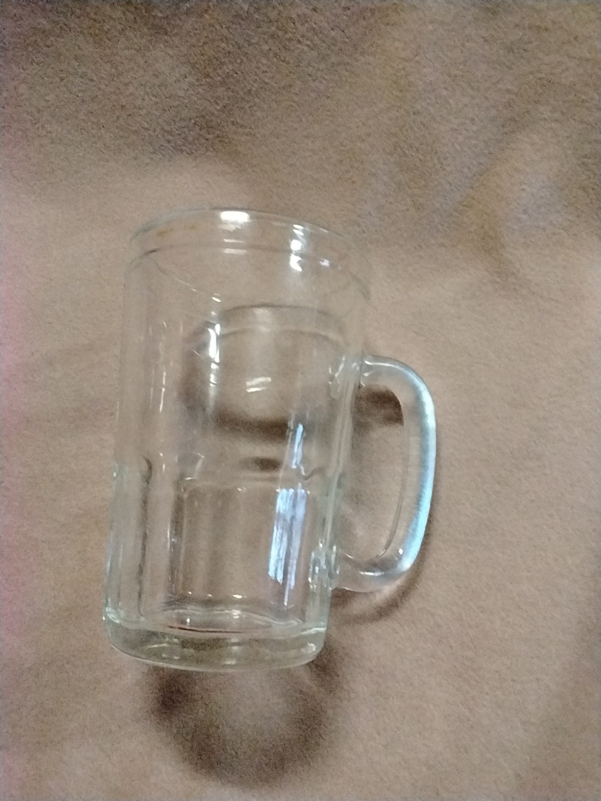 4″ 6oz clear Glass Mug Paneled Base set of 10