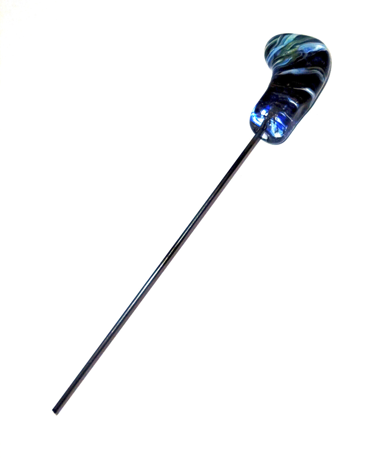 Single Multicolored Glass Bowl Poker/Pipe Cleaner USA