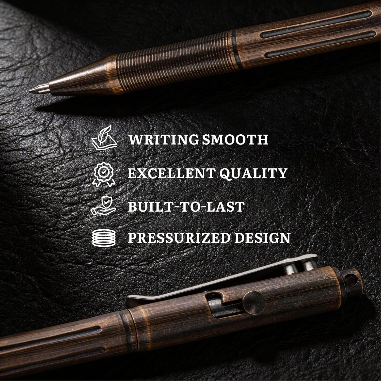 Brass Bolt Action Pen for Pilot G2 Refill, Natural