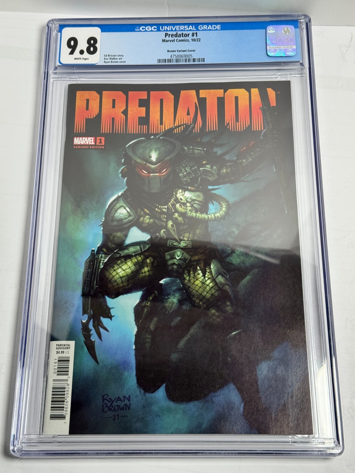 Predator #1 Ryan Brown 1:25 Variant CGC 9.8 Marvel 2022