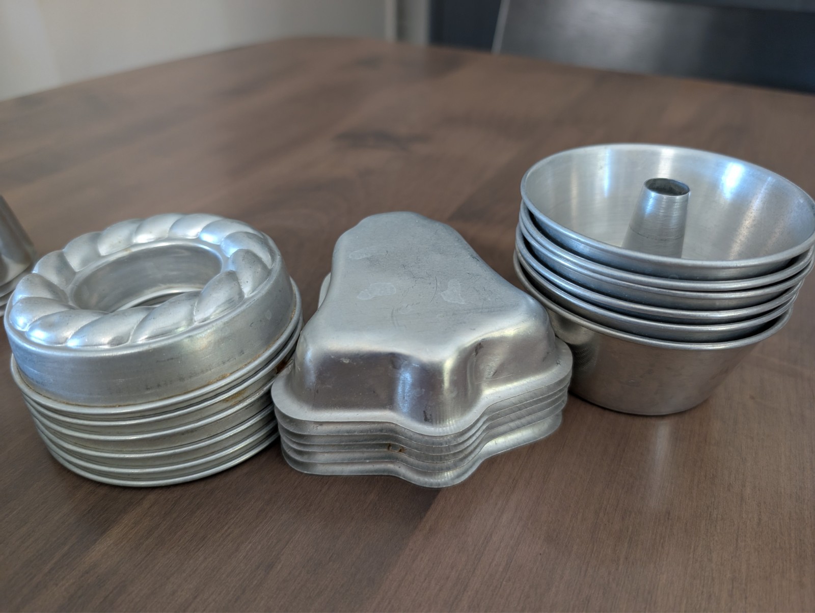 27 Small Size Vintage Aluminum Jello Mold Tarts Bundt Cake Assorted Styles