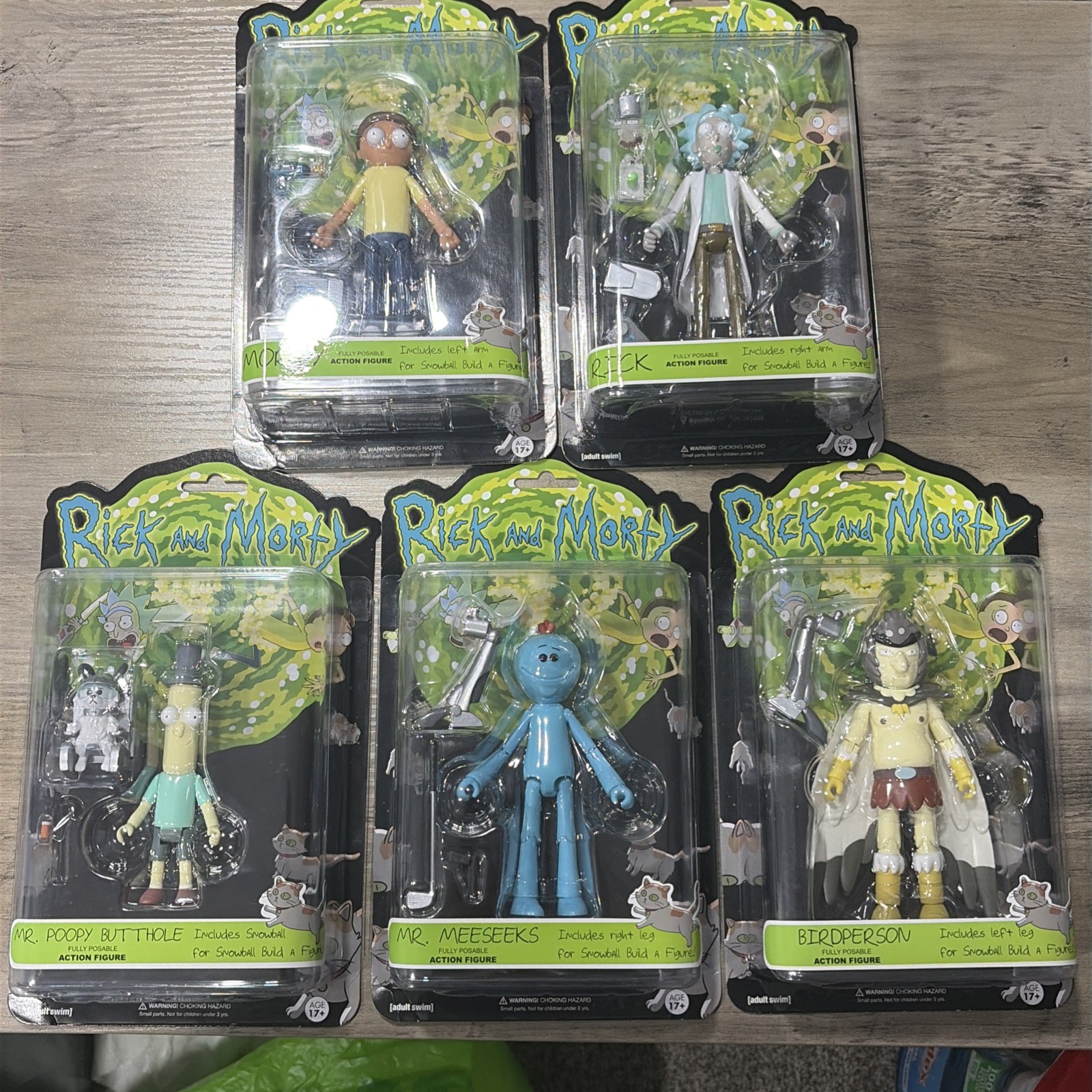All 5 Full Set Funko 5 Rick And Morty Action Figures Series 1