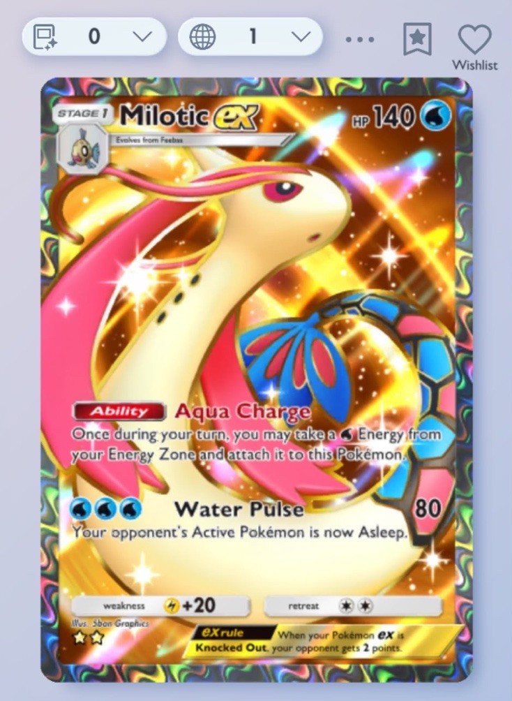 Pokemon TCG Pocket – Milotic Ex – 2⭐ Card – English – Fast Delivery