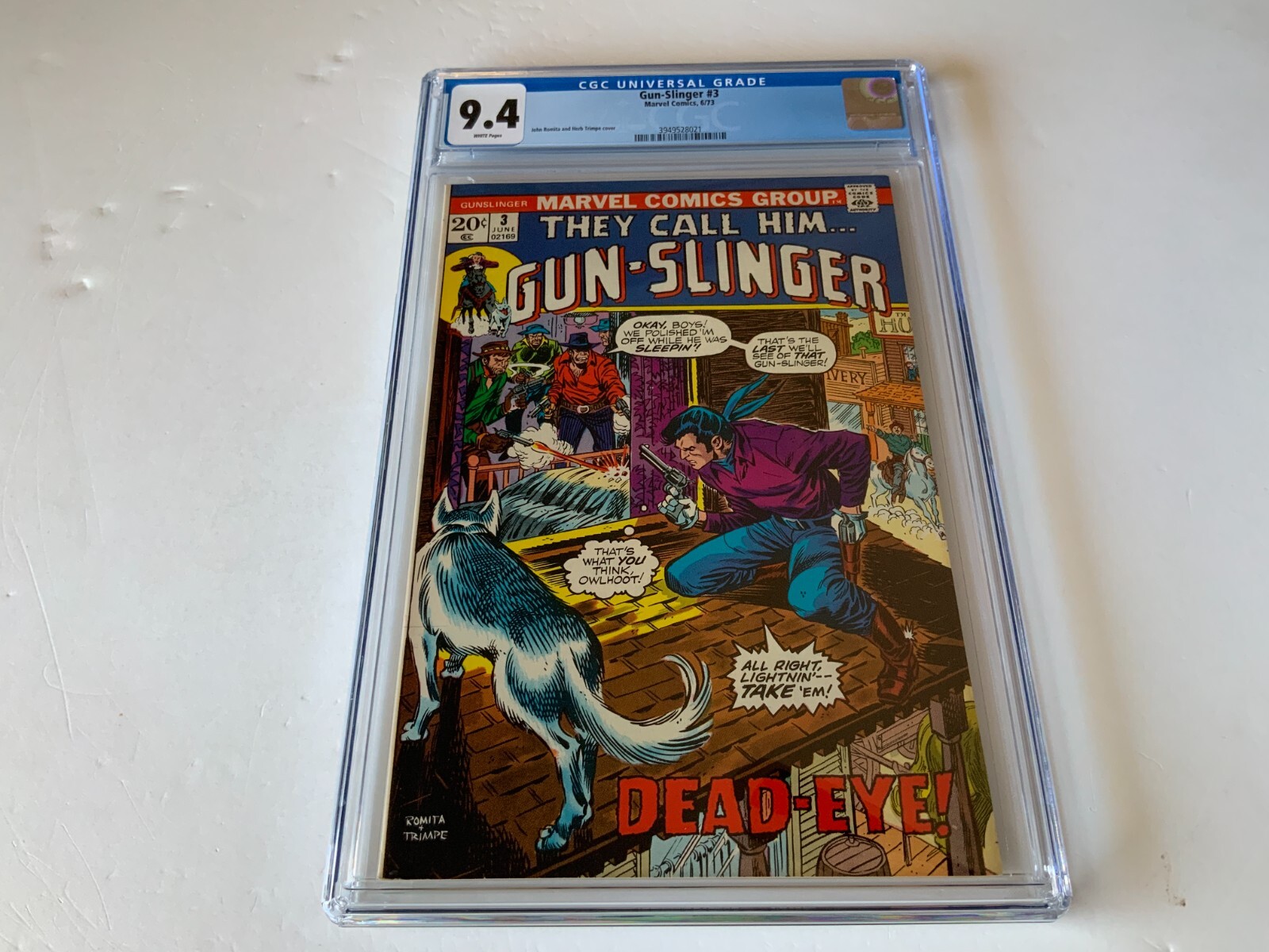 GUN-SLINGER 3 CGC 9.4 TEX DAWSON LIGHTNING WESTERN MARVEL COMICS 1973
