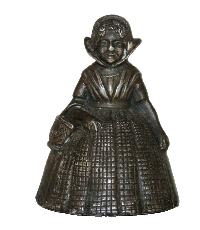 VTG Ringing Tea Bell Beautiful Sound Bronze Tone Victorian Hoop Dress Formal