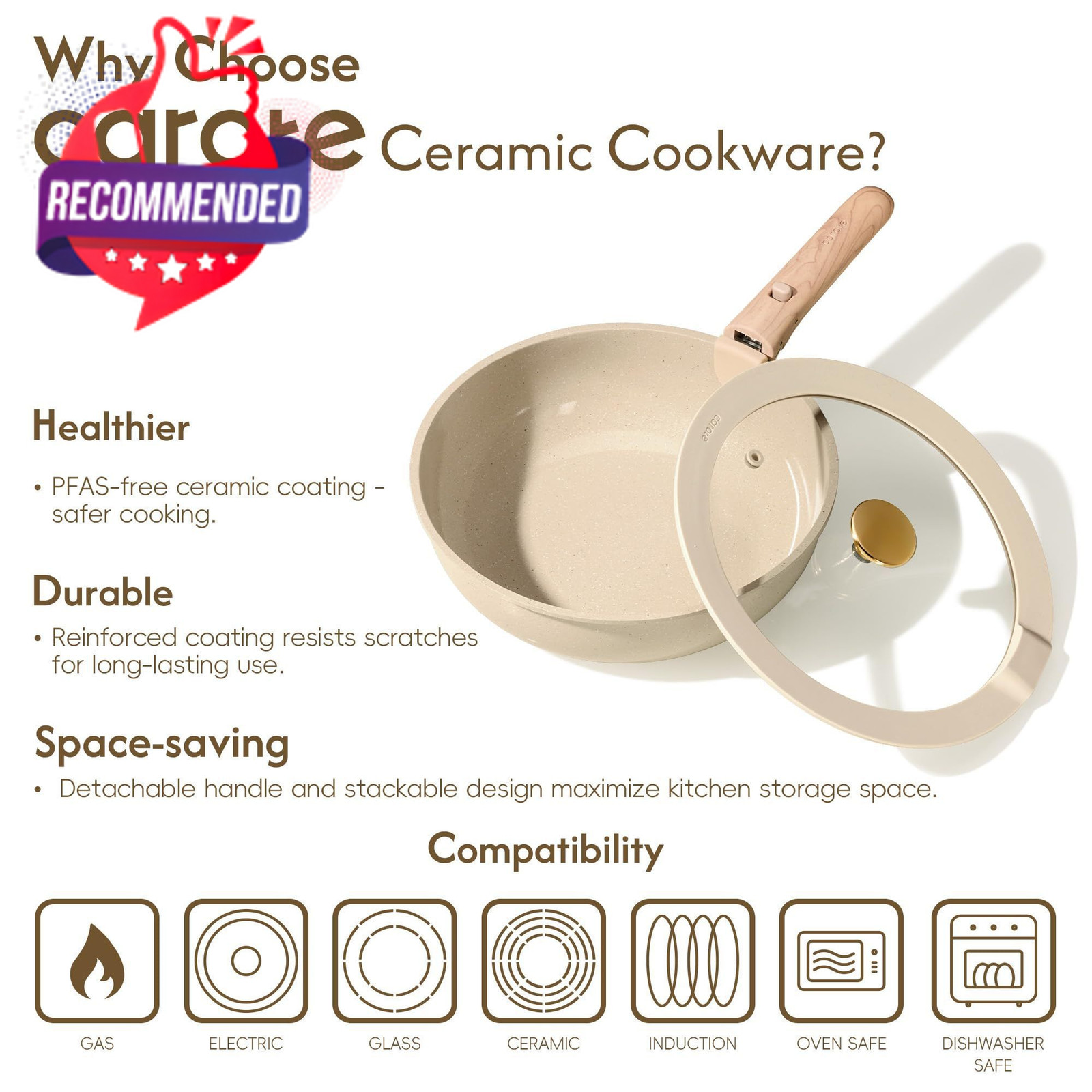 25pcs Ceramic Cookware Set, Pots And Pans Set Non Stick, Rv Kitchen Cooking Set