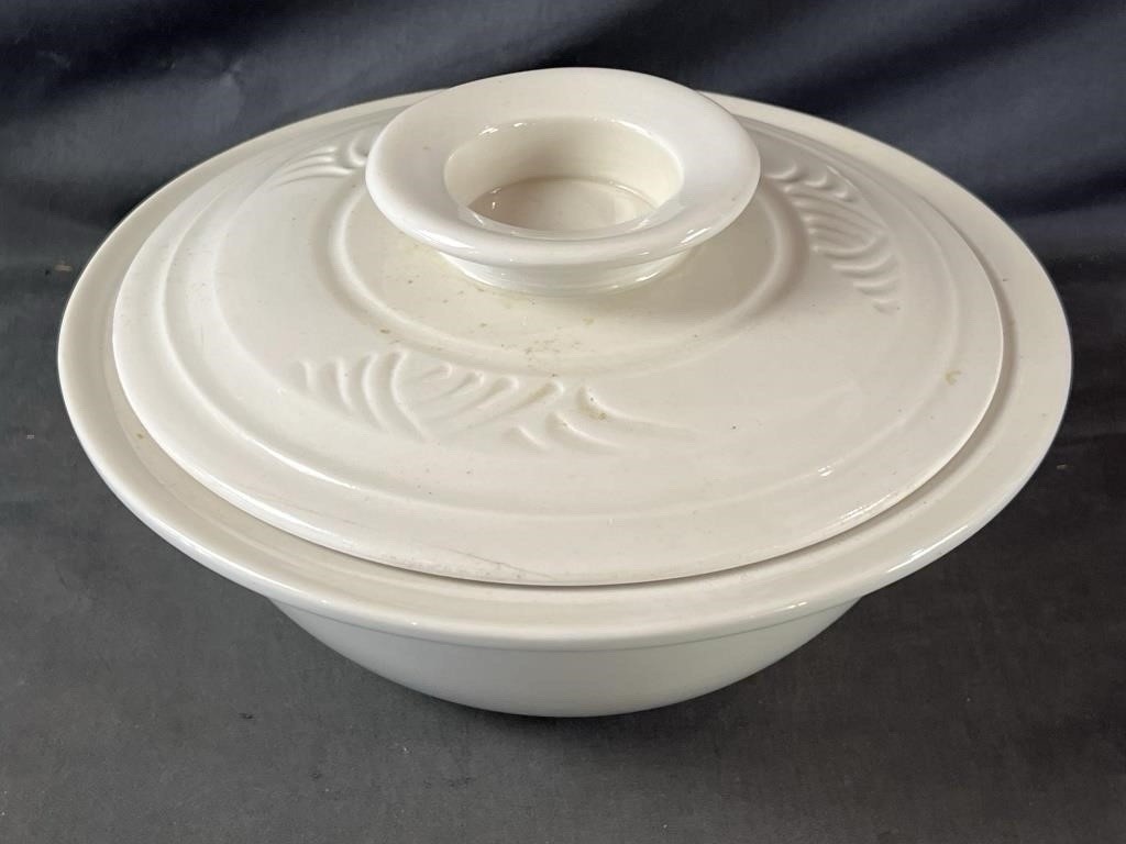 Vintage Kira Fournier Designs Yunnan Steam Pot Off White Glazed Ceramic Rare