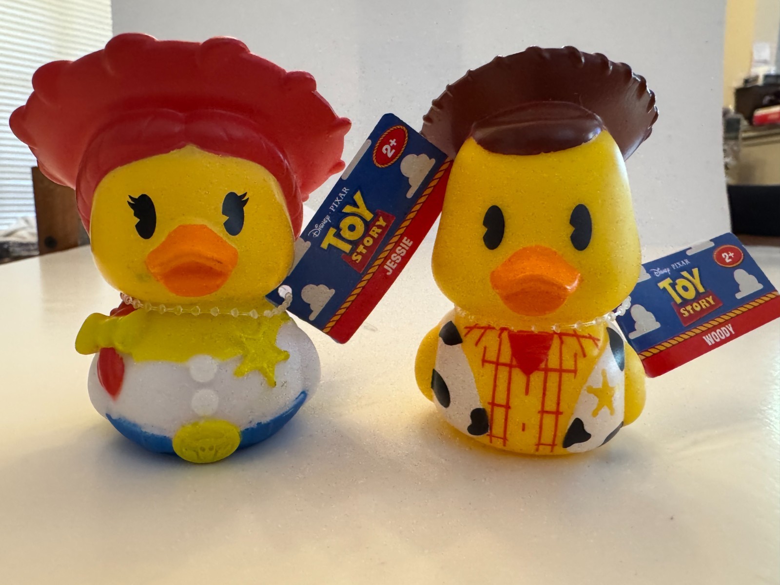 Duckalooz Disney Pixar Toy Story JESSIE & WOODY rubber duck set Approx 3 ” NWT