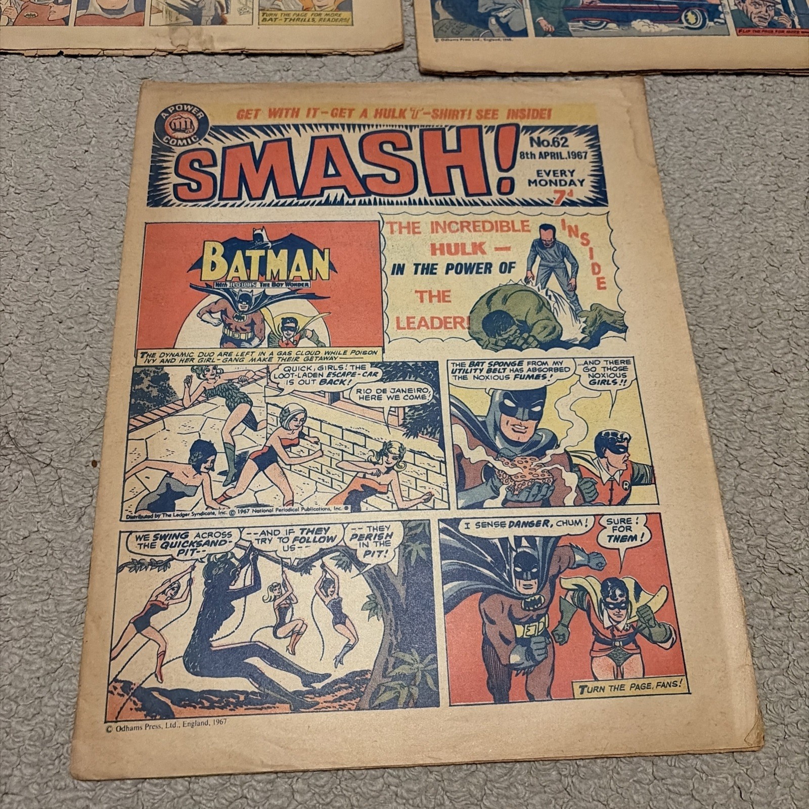 1966 1967 1968 SMASH BATMAN Lot 5x comics BRITISH RARE UK Poised Ivy First!