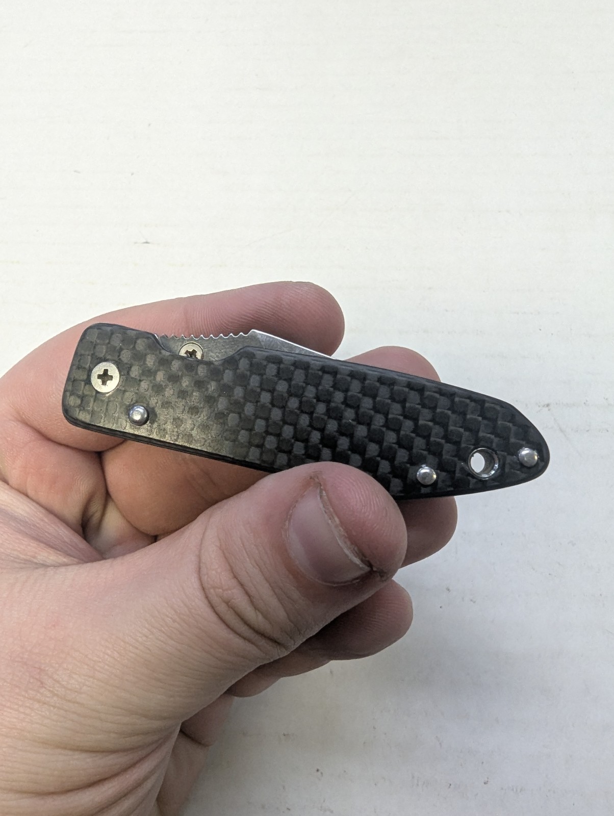 RARE Original SOG MJ46 Mini JetEdge Folder Carbon Fiber ATS-34