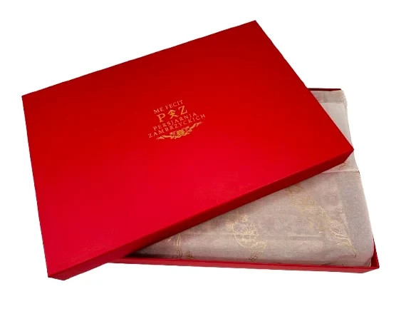 Historic Polish Table Runner “Roxolana Sapphire” with Fringes | Luxury Commonwea