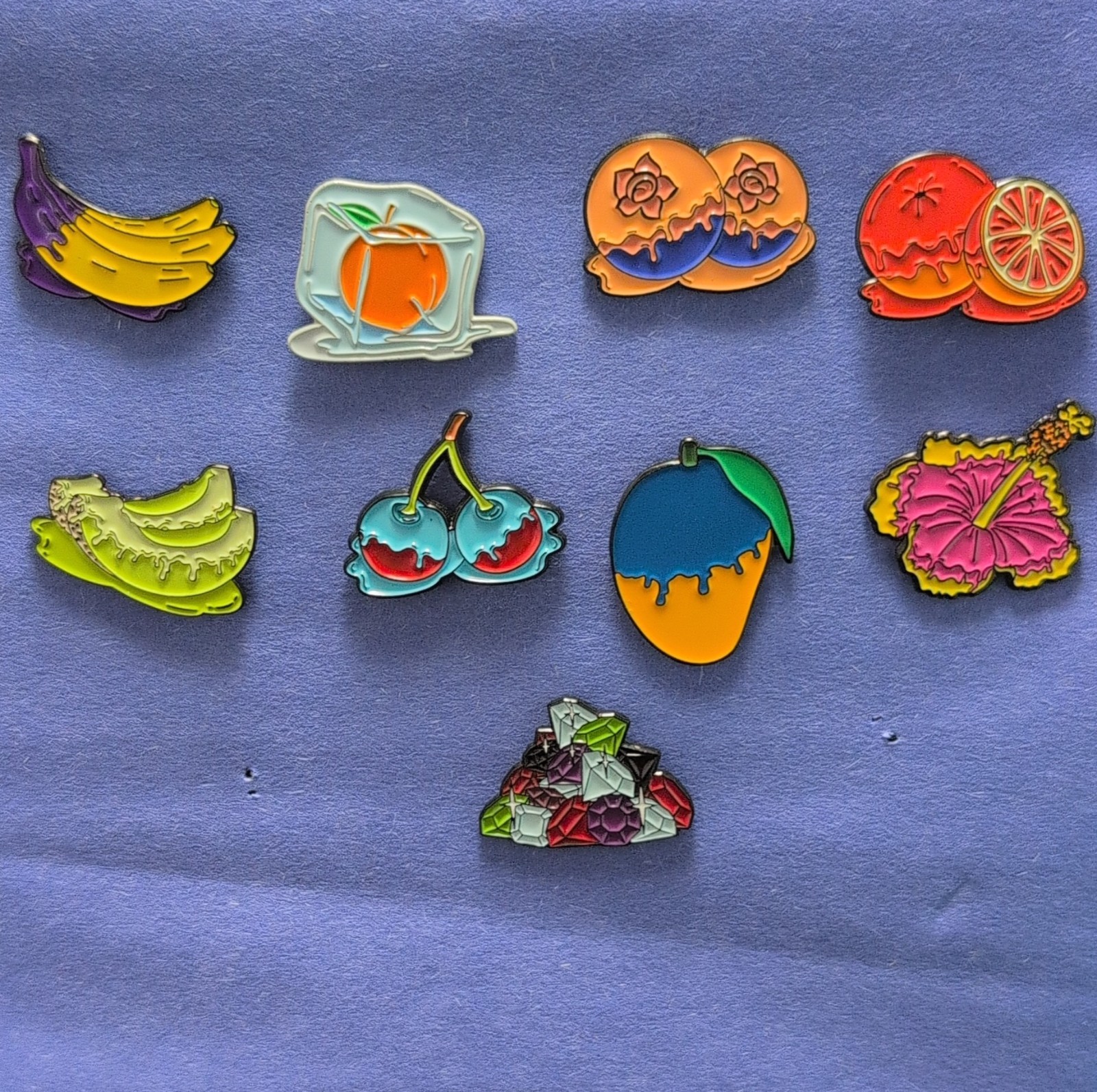 Fruit & Flower Cannabis collectible pins from Gelato