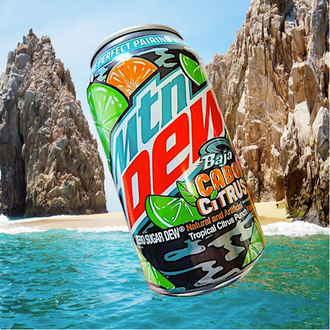 Mountain🗻Dew® just released Limited Edition Zero Sugar🌴Baja🌊Cabo🍊Citrus 12oz