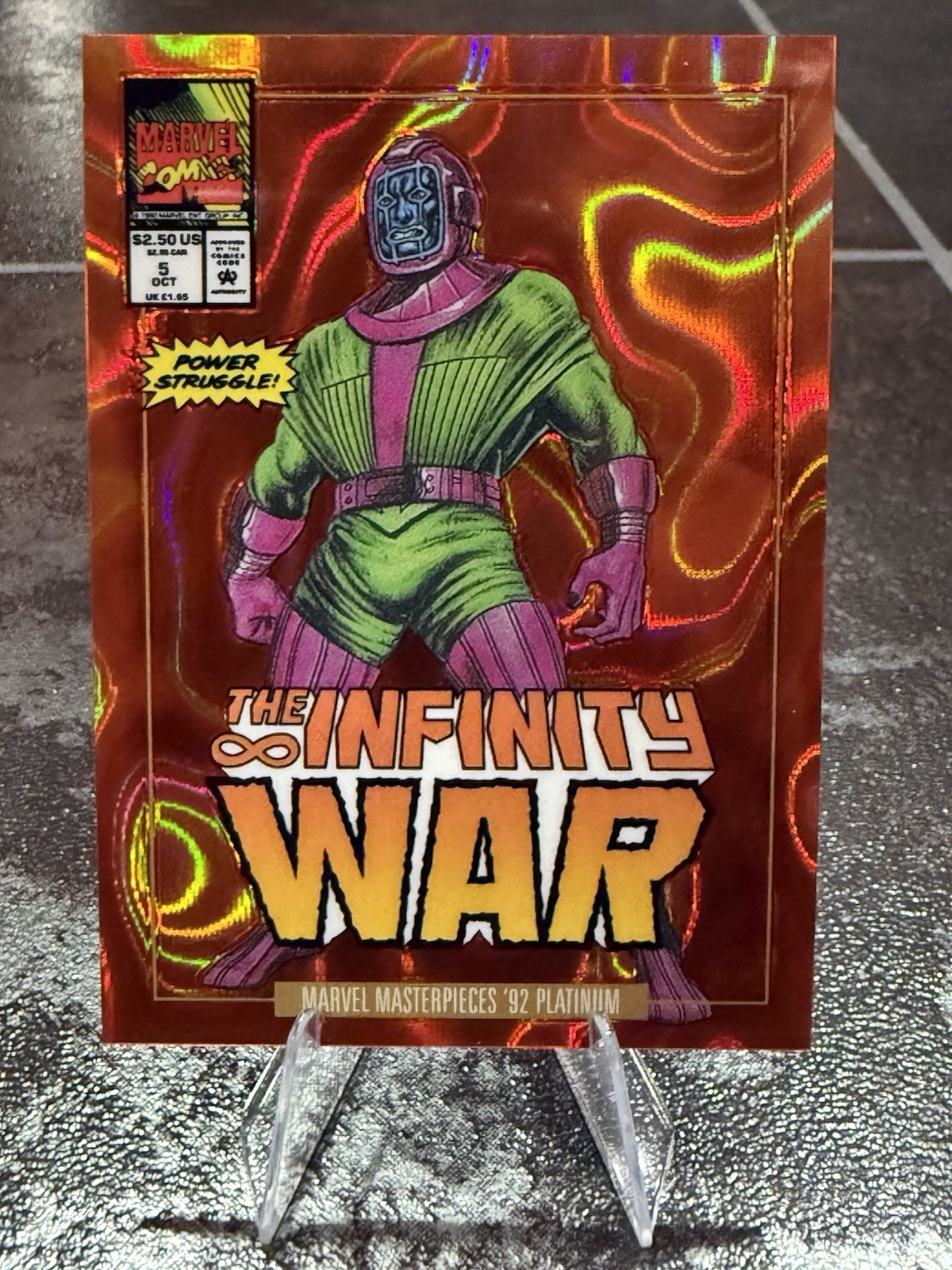 2024 Marvel Masterpieces 92 Platinum Kang Orange Lava Vc /25