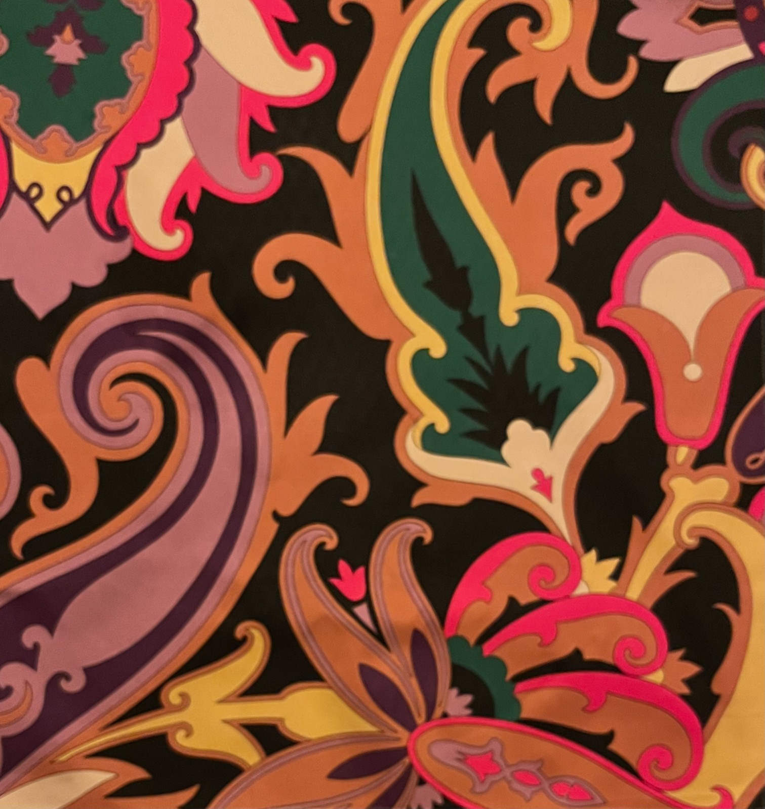 ETRO Linton Multi Color Paisley Cotton Italy Remnant New