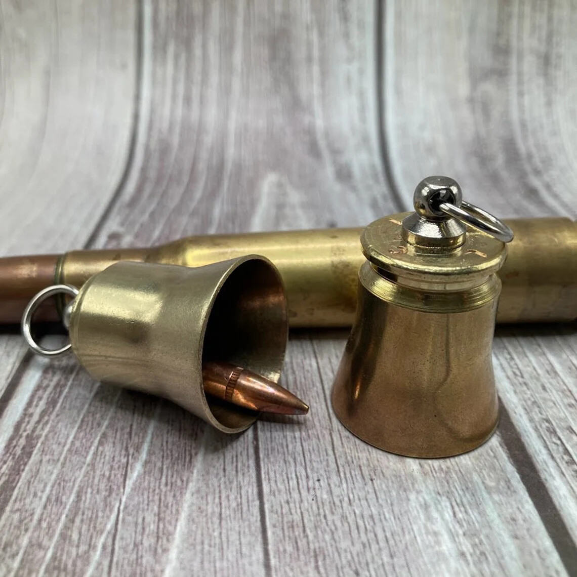 Bullet Casing Bell 50 Caliber Handmade with .223 Clapper, Motorcycle Bell