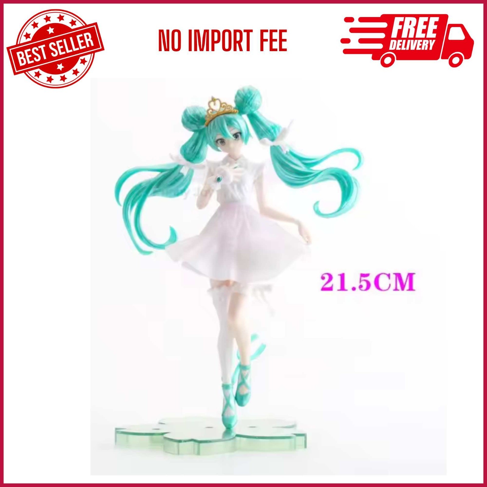 NEW 2026 Hatsune Miku Princess Figure 21.5cm Anime PVC Collectible Statue No Box