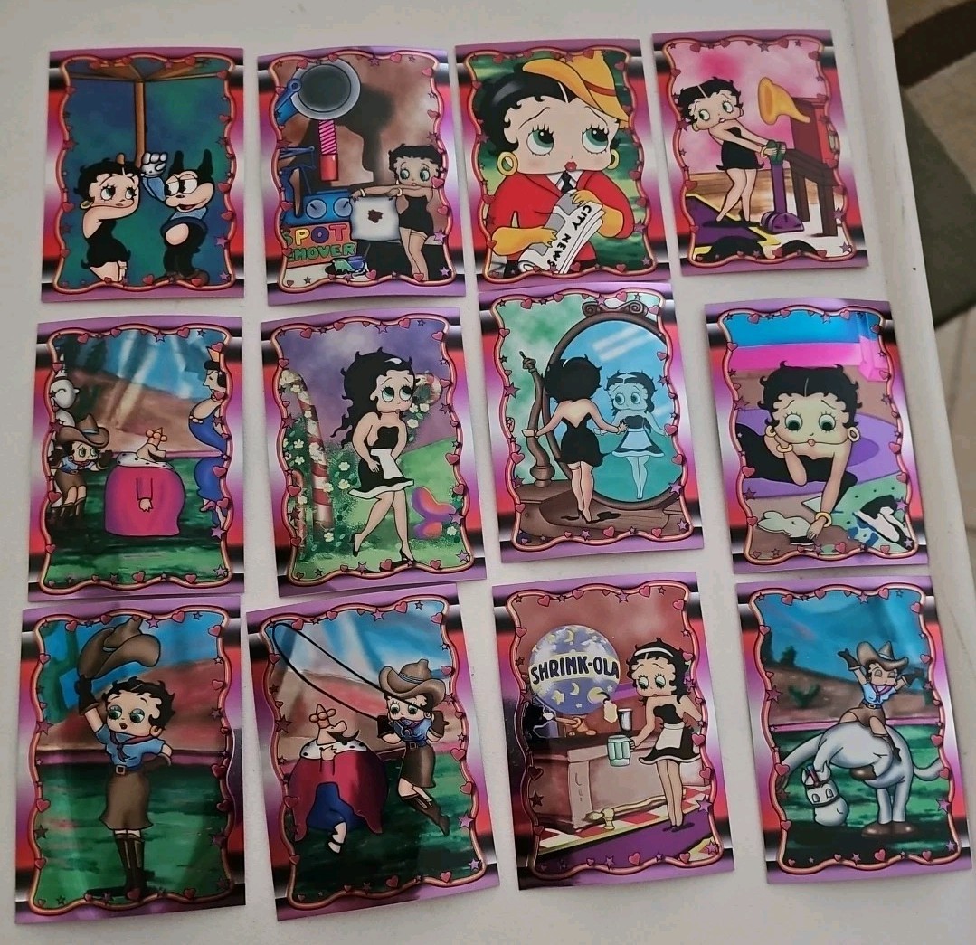 1995 Betty Boop Krome Productions Complete Trading Card Set 12 Cards EUC