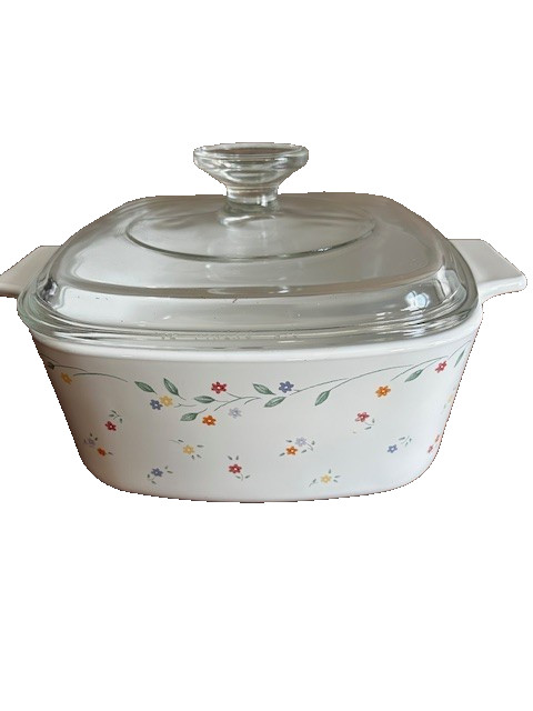 Vintage Corning Ware English Meadow A-1 1/2-B 1.5 Liter Dish with Lid A7C