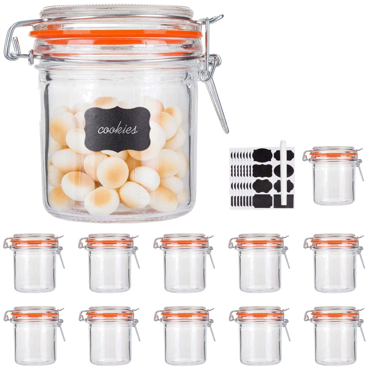 Multipurpose Clear Glass Jars – 12 Pack