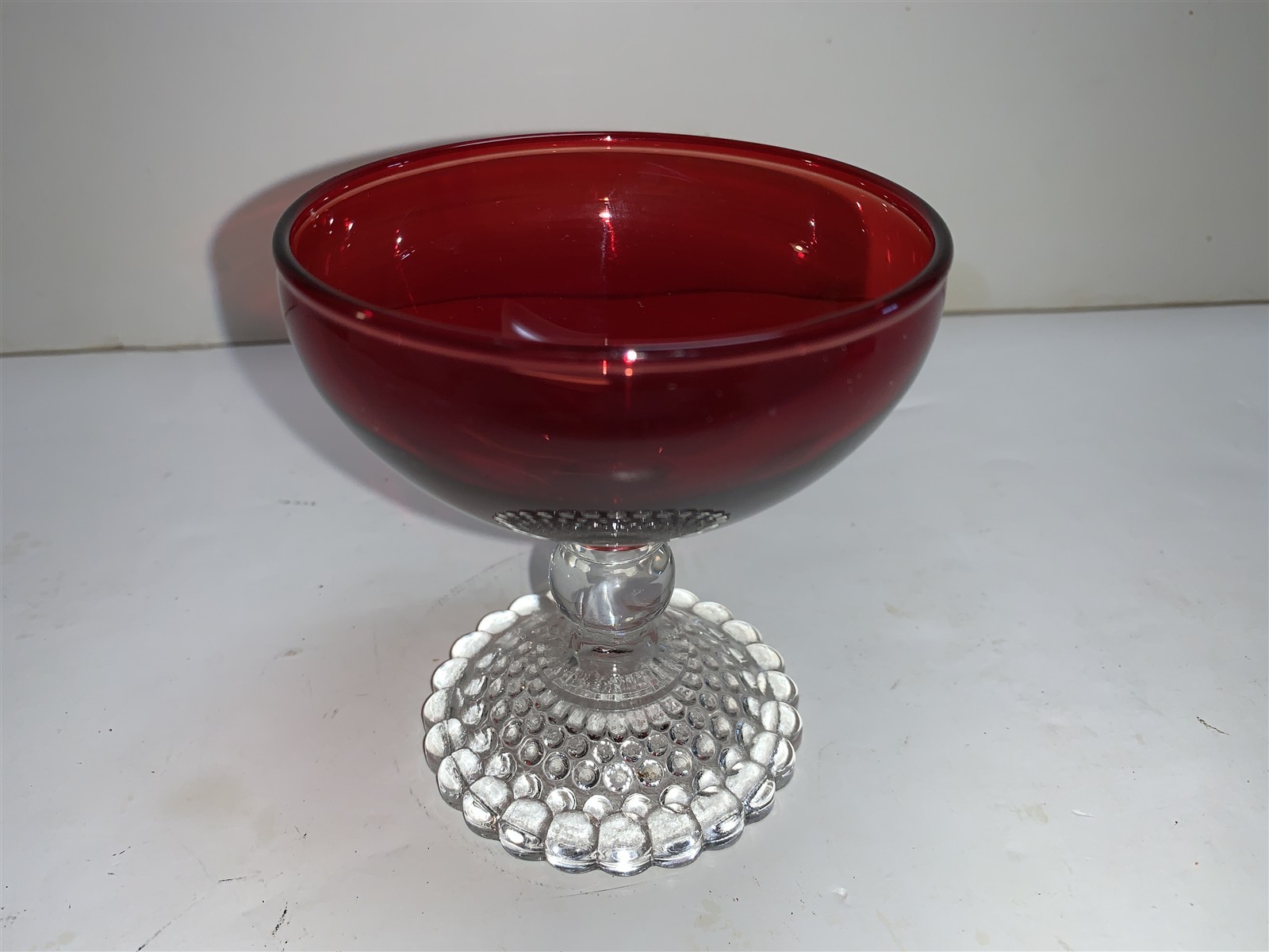 Anchor Hocking Champagne Glass Red Little Bubbles Bottom Replacement
