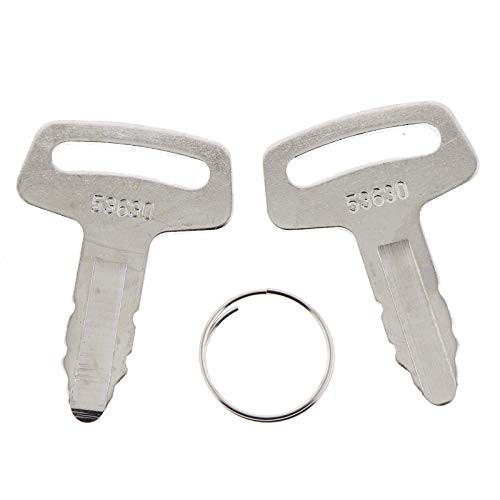 ZTUOAUMA 6X Ignition Keys with Key Chain RC101-53630 for Kubota K008 K008-3