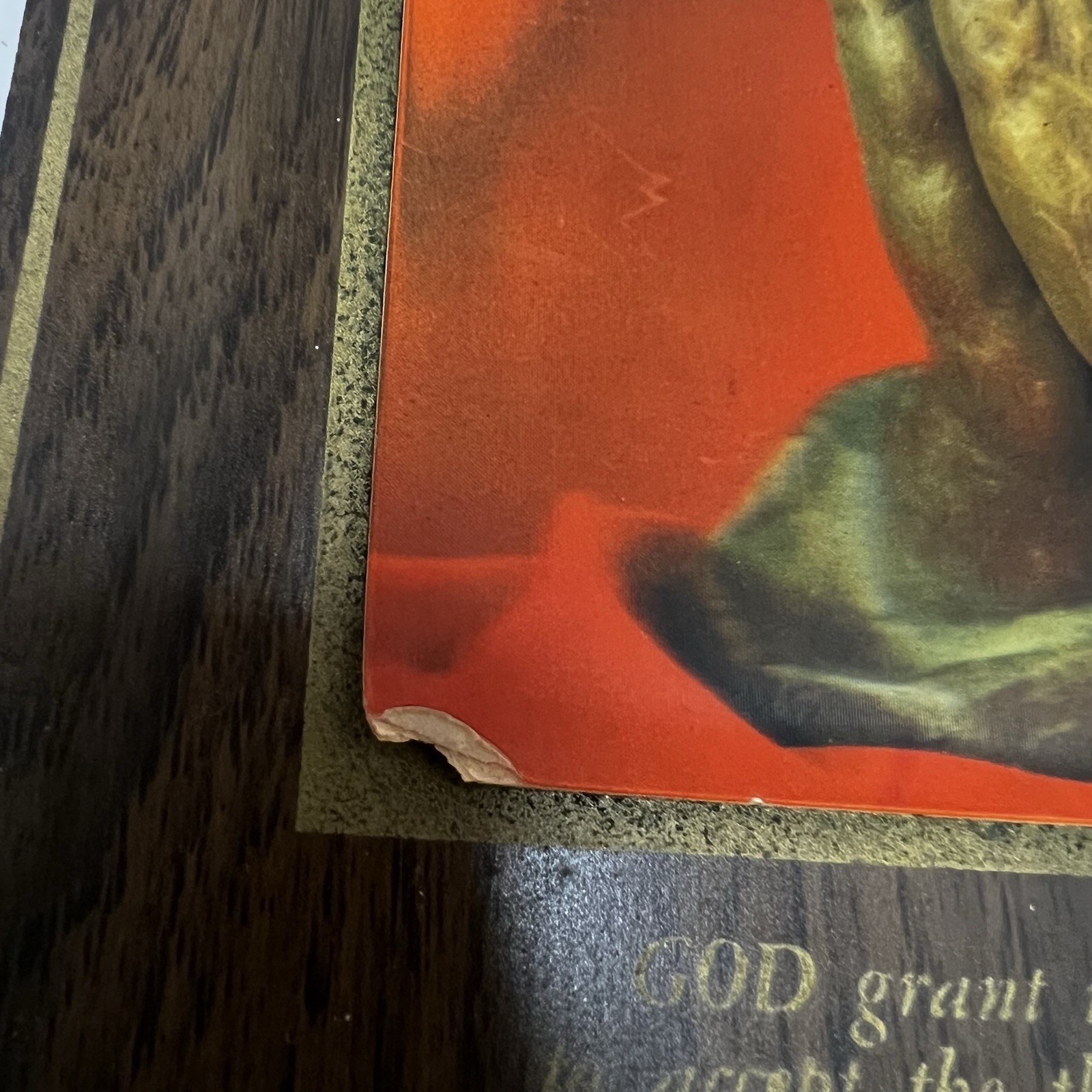 Albrecht Dürer Praying Hands 3D Serenity Prayer Wooden Plaque Religious Hologram