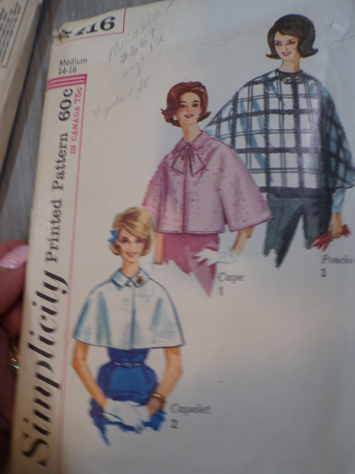 Vintage 1950s 1960s Sewing Patterns Lot 5 Simplicity Vogue Size 14 Patterns MCM