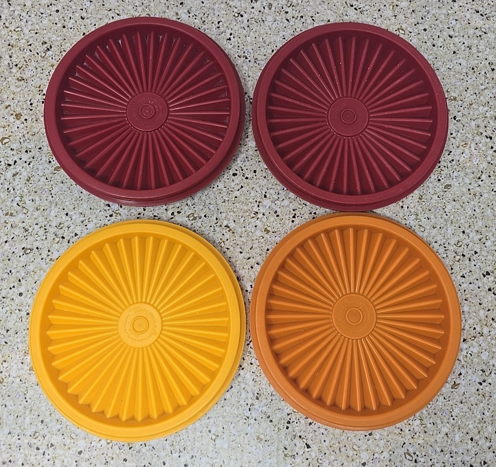 Vintage Tupperware Round Servalier Replacement 5″ Canister Lid YOU CHOOSE
