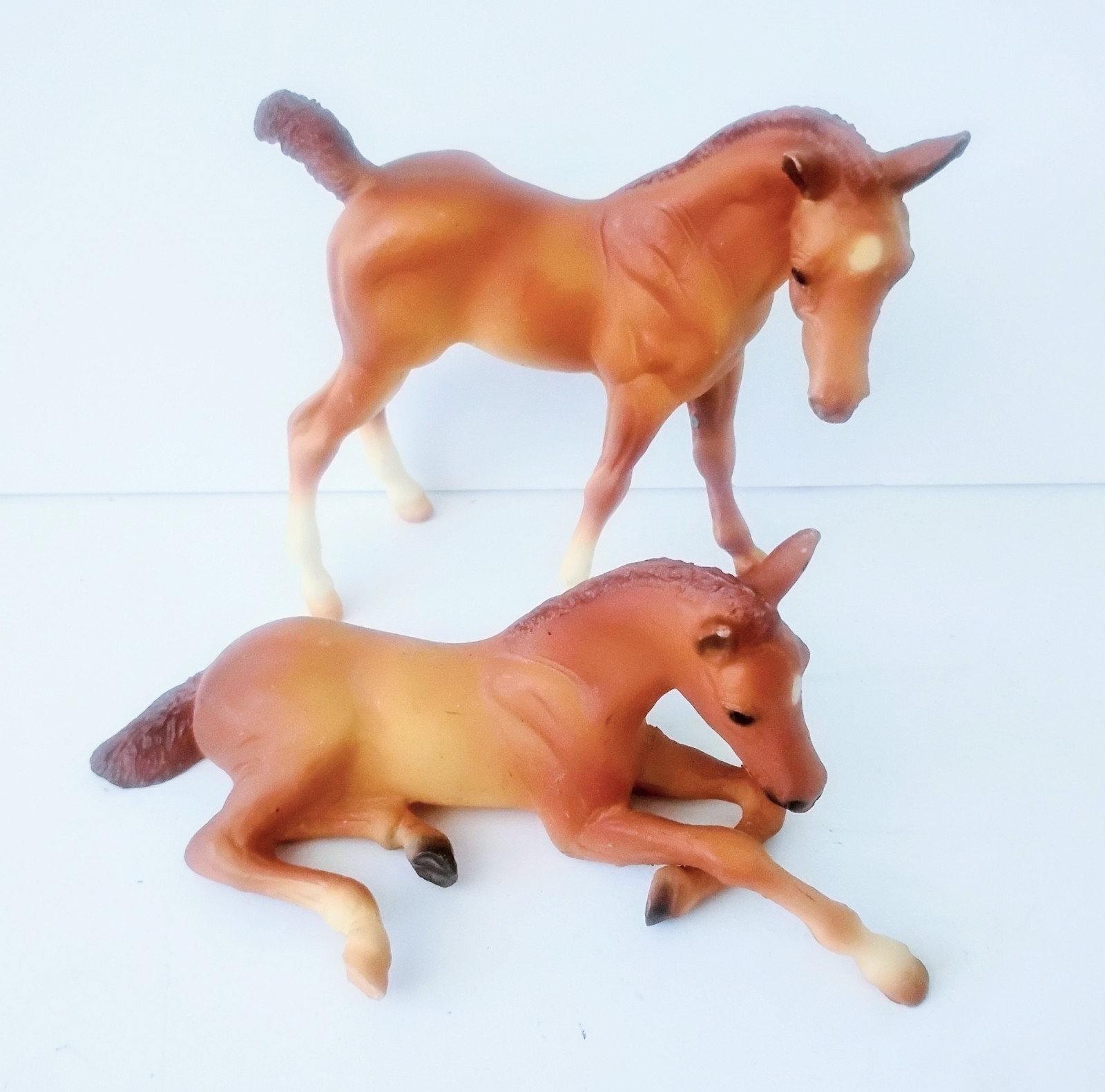 Breyer horse # 1256 Amber and Ashley twin Morgan foals set, traditional