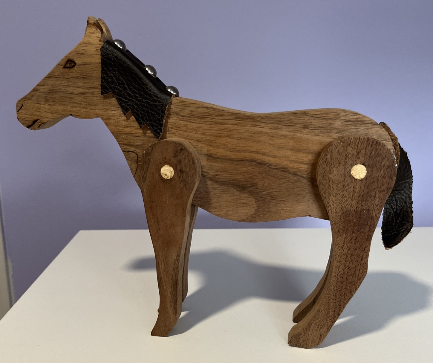 Vintage Wooden Carved Horse Moveable Legs 8 3/4”H x 10 1/2”L x 2 1/4”W