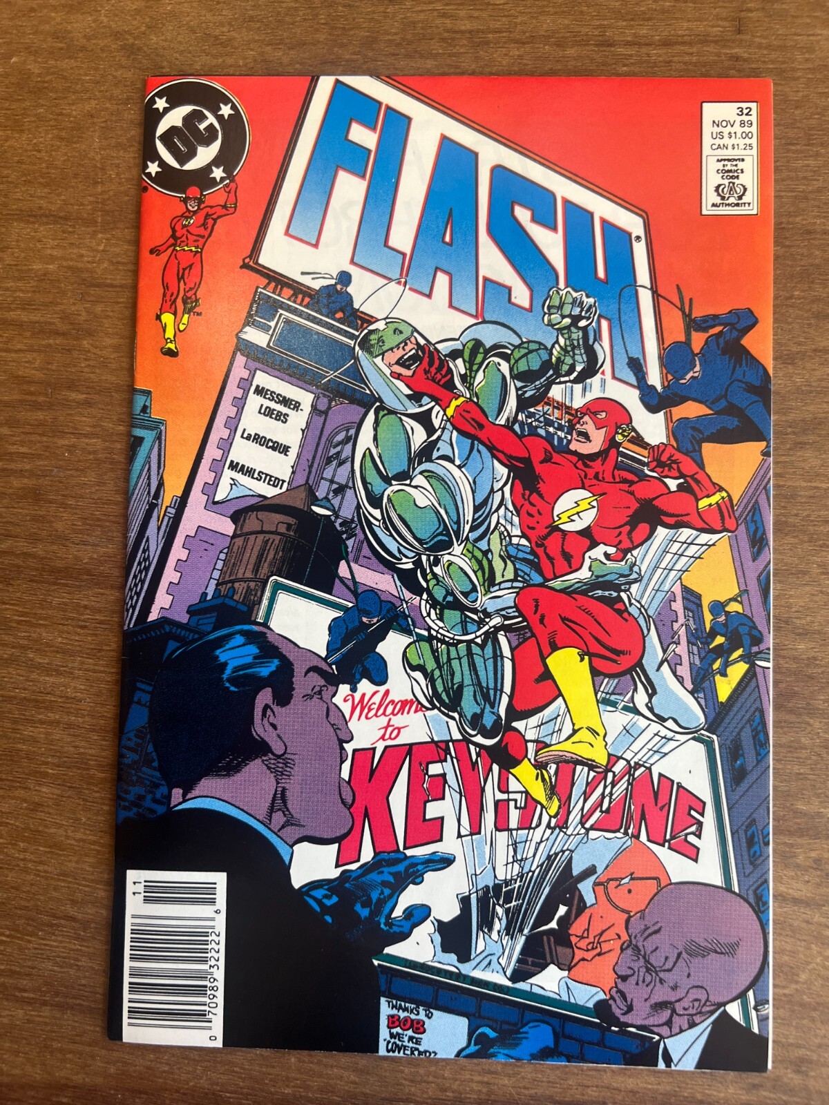 Flash 32 DC Comics Newsstand Vs The Turtle Wally West William Messner-Loebs 1989