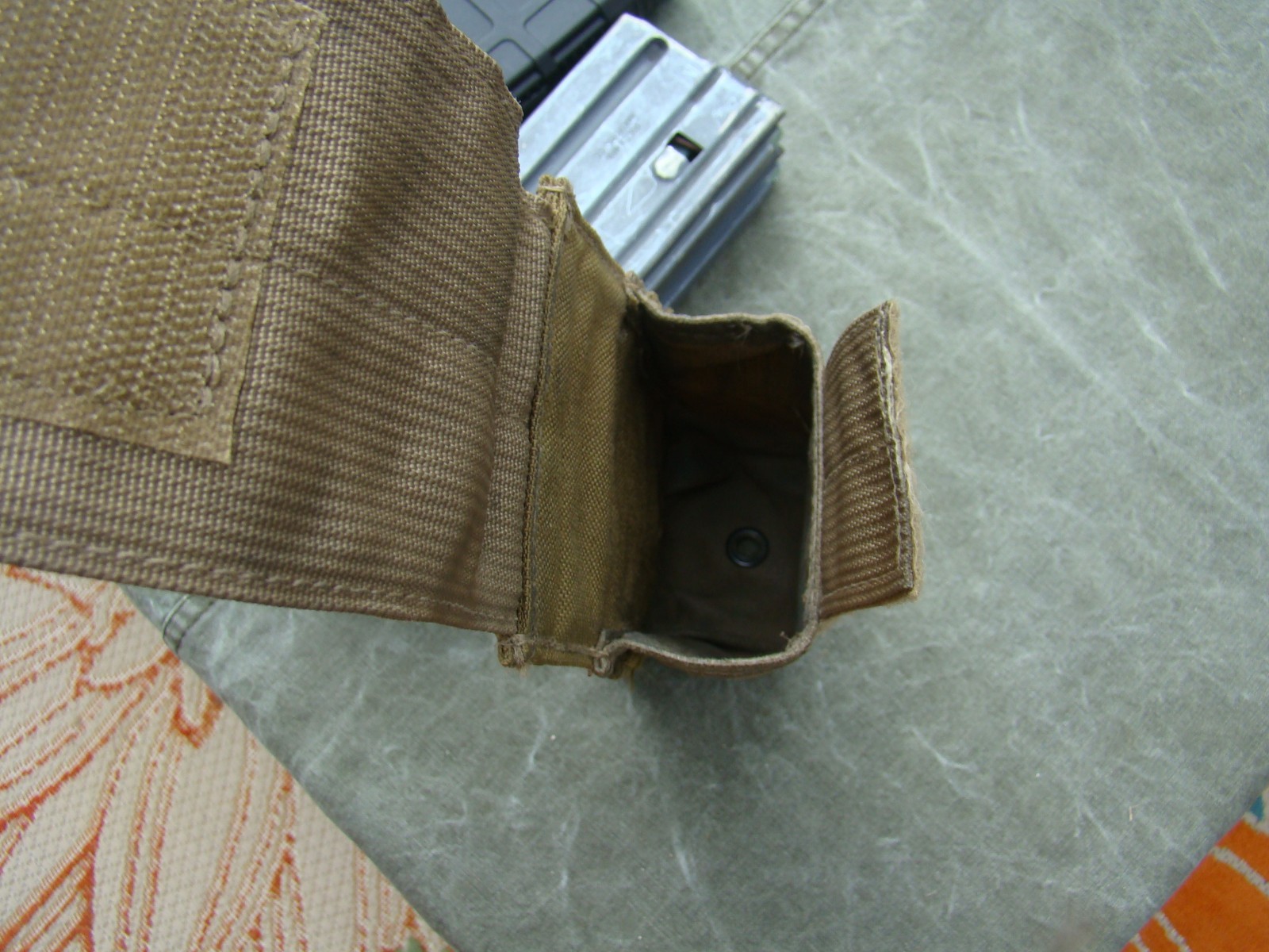 USMC Coyote MOLLE II Single/Double Mag Pouch VG w/ removed elastic straps