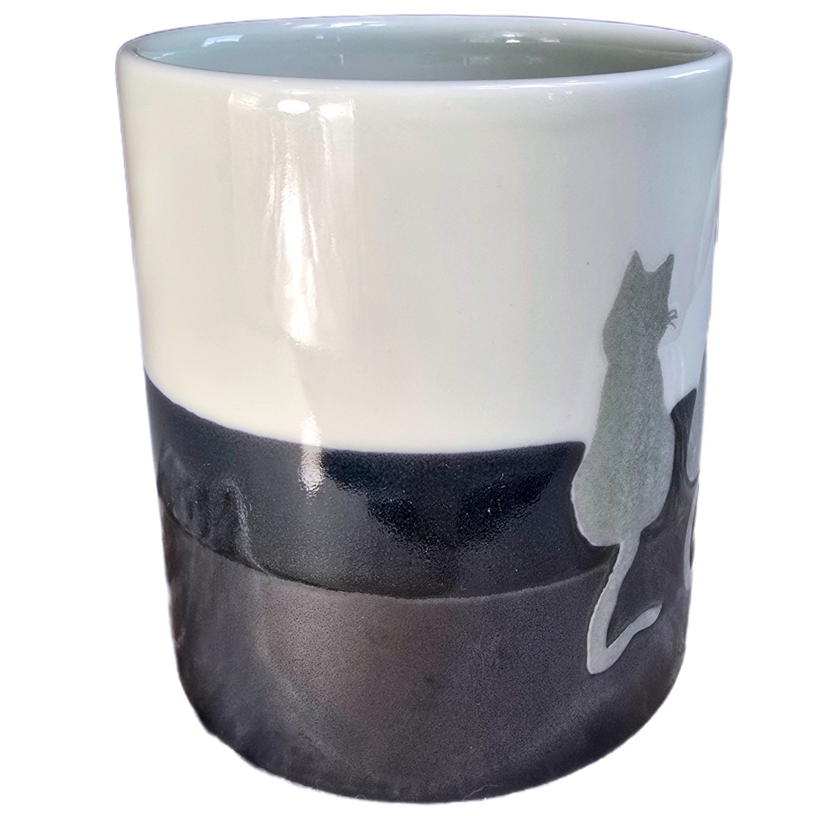 Vintage Otagiri Japan “Cheré” Black & White Cat Silhouette Mug – 3.75 10oz