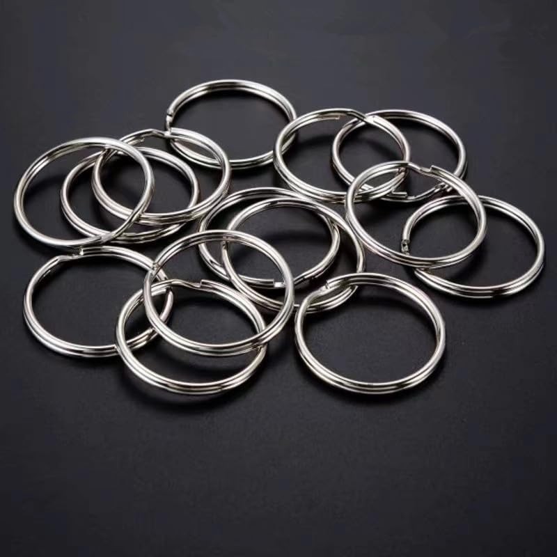 100 or 200 Key Rings Bulk Split Key Rings Keychain Rings and Crafts 1 Inch/25Mm