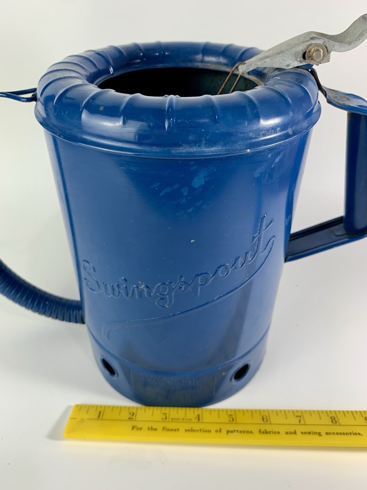 Vintage Blue SWINGSPOUT Oil Can – Gallon size w/Flex Spout Dispenser Nozzle