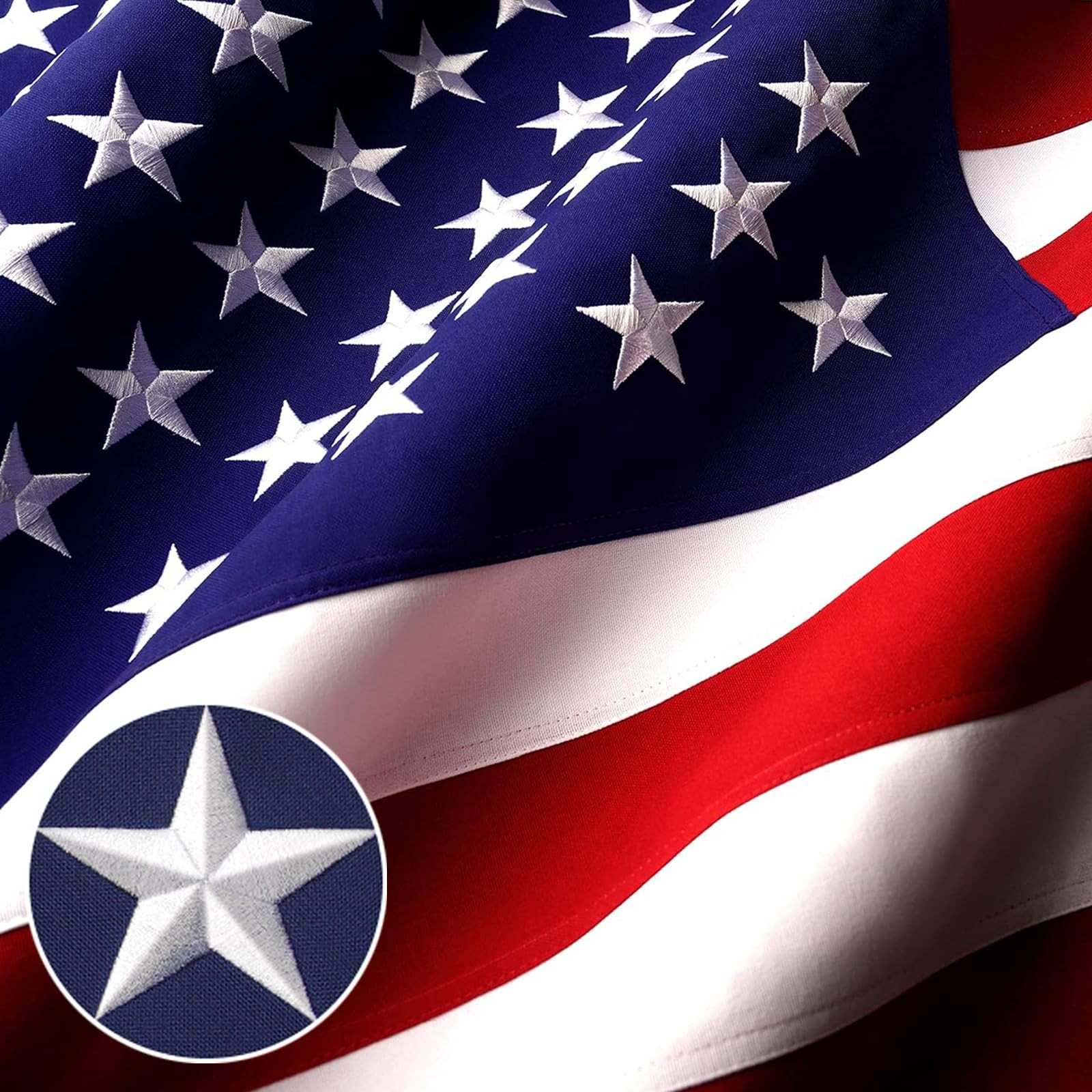 Derjly American Flag For Outside 4X6 Ft Heavy Duty Spun Polyster Tearproof