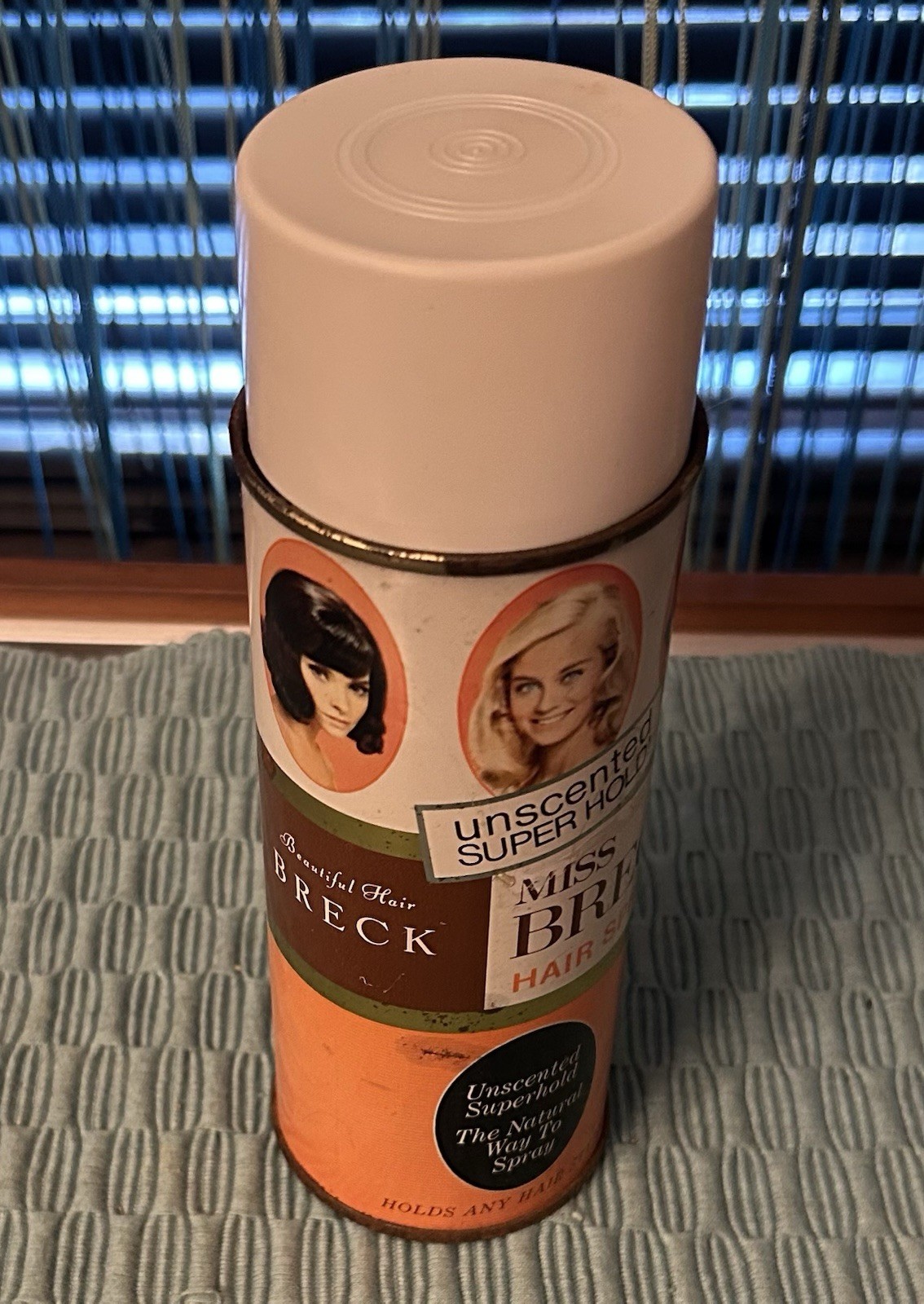 Vintage 1960s Breck Hairspray Super Hold Unscented Can Retro Display Prop