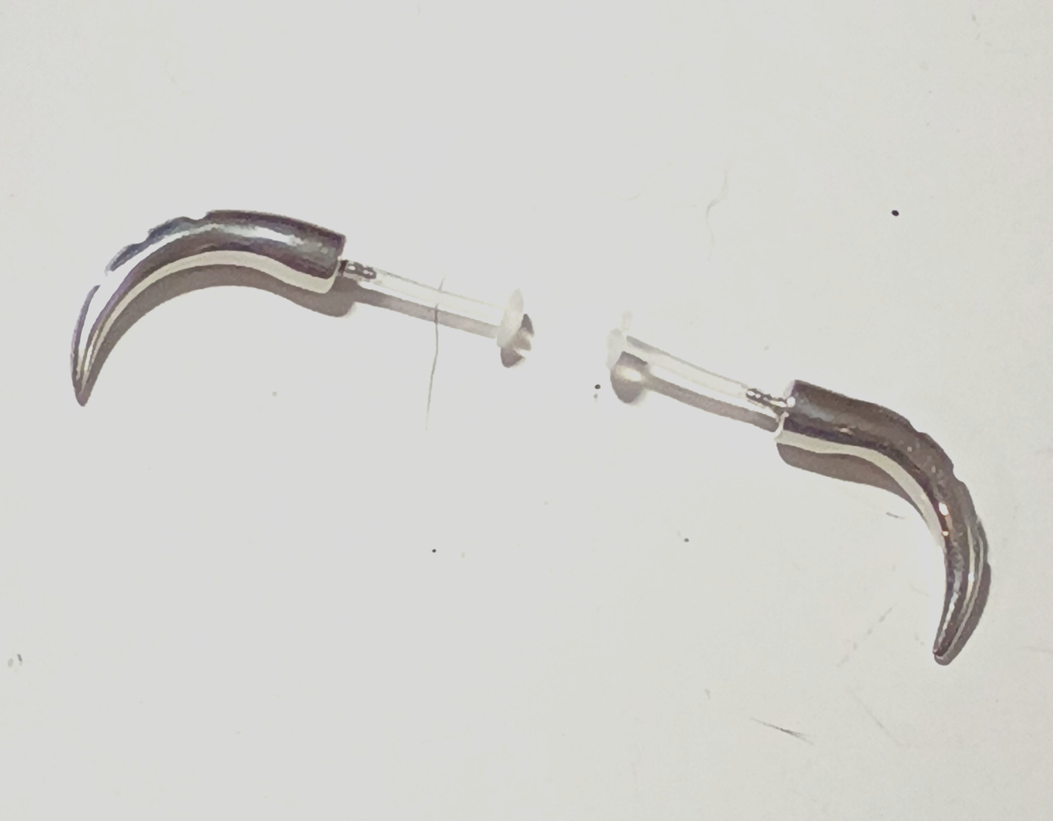 16g Press Fit 12mm Curved Notched Talon Lip Ring Surgical Steel 316L & Bio-Flex