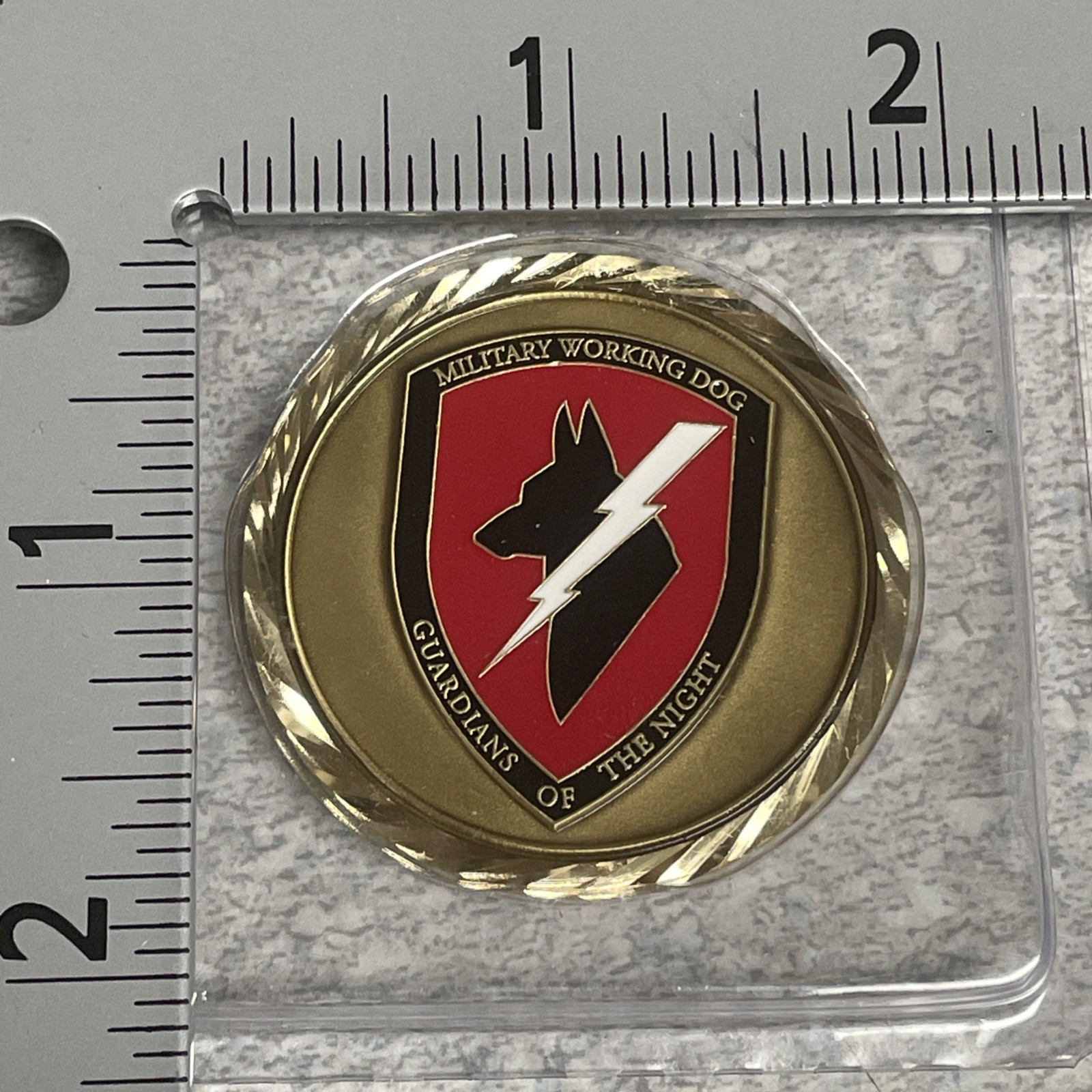 Coin – K9 Military Working Dog Color Coin In Case – New
