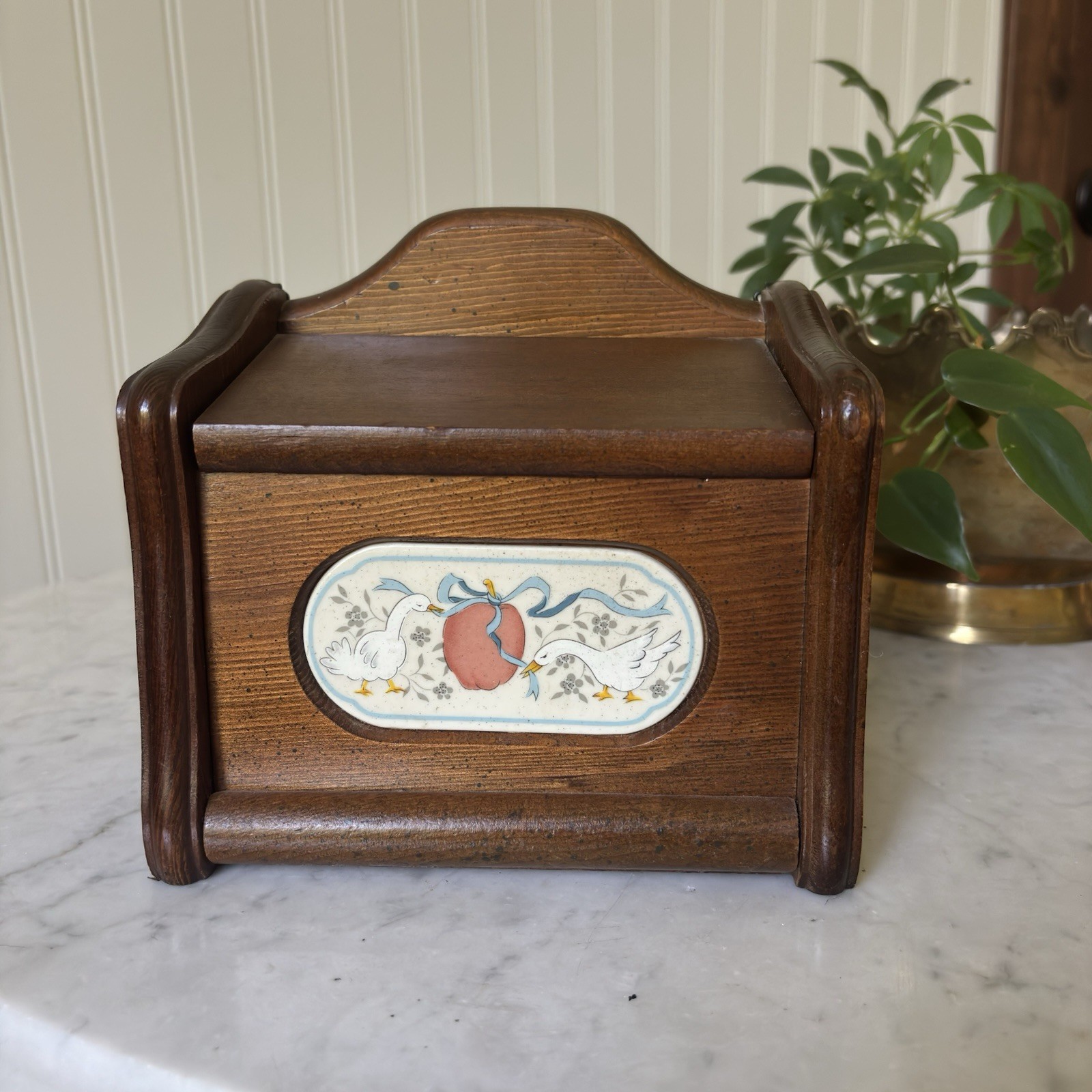 Vintage International Marmalade Geese Wooden Recipe Box