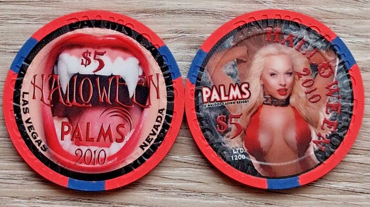 $5 Las Vegas Palms Halloween 2010 Casino Chip – Uncirculated