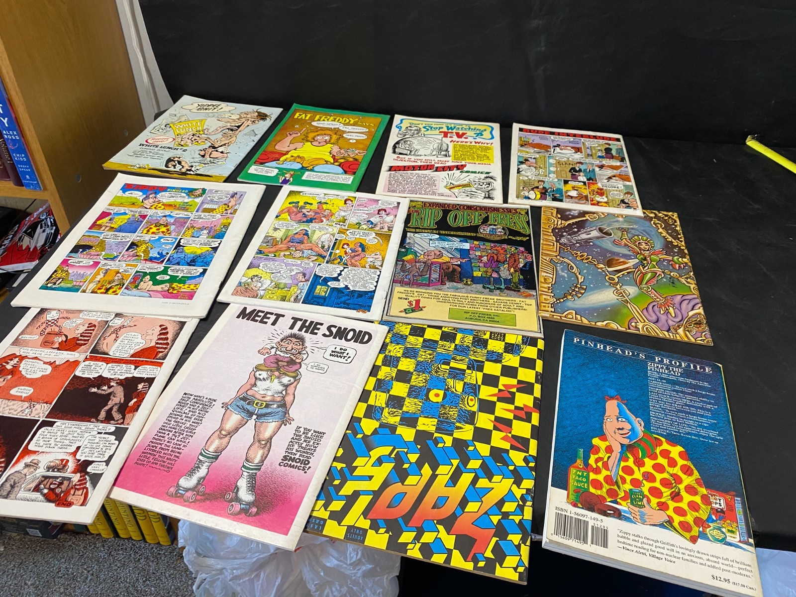Zippy Yow Freak Zap Snoid Mickey Rat Hog of Steel comic book lot of 12