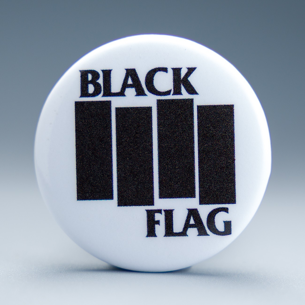 Black Flag Button Pin 1.5″ | 80’s Punk Band Pinback | Black Bars Flag logo badge