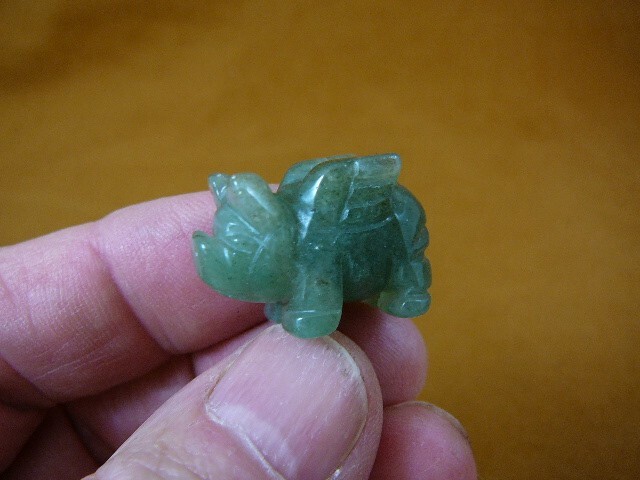 (Y-PIG-FL-523) little 1″ Green FLY flying PIG pigs gemstone FIGURINE gem piglet