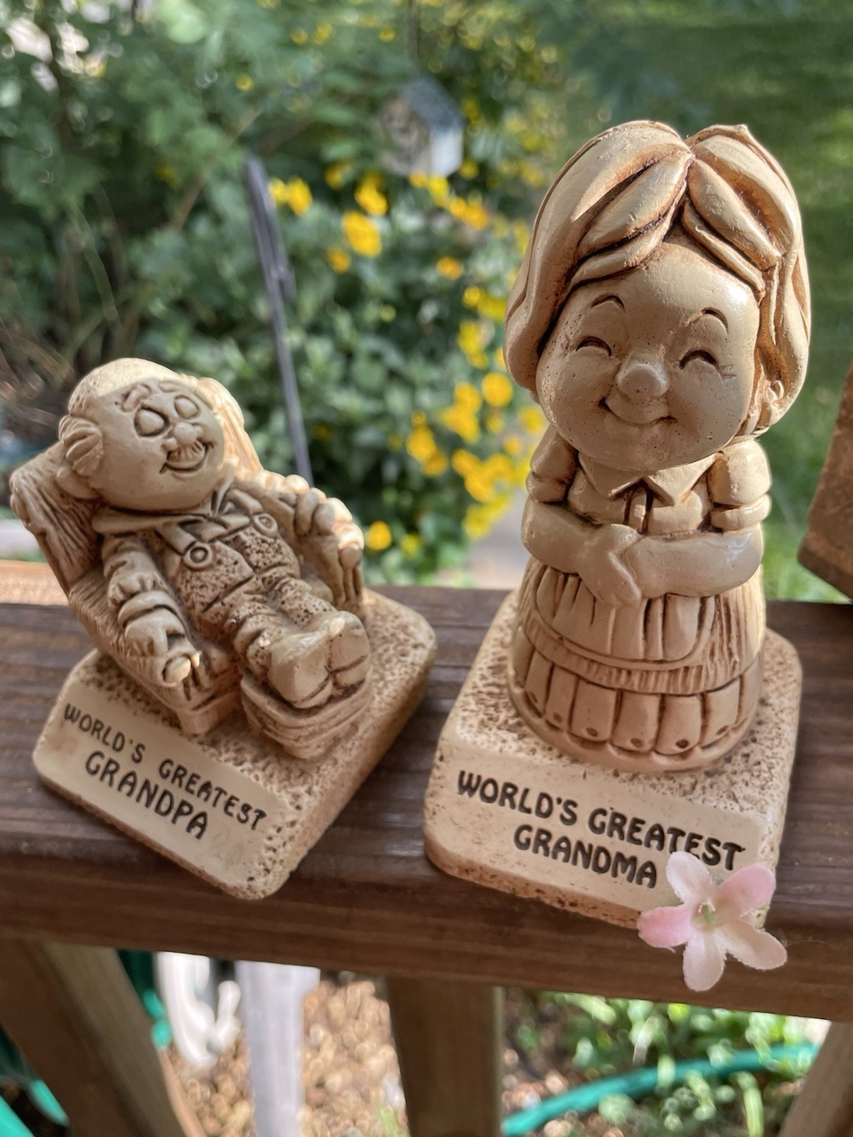 World’s greatest grandma & grandpa VTG Figurines 1970-79 By Paula USA Retro Cute