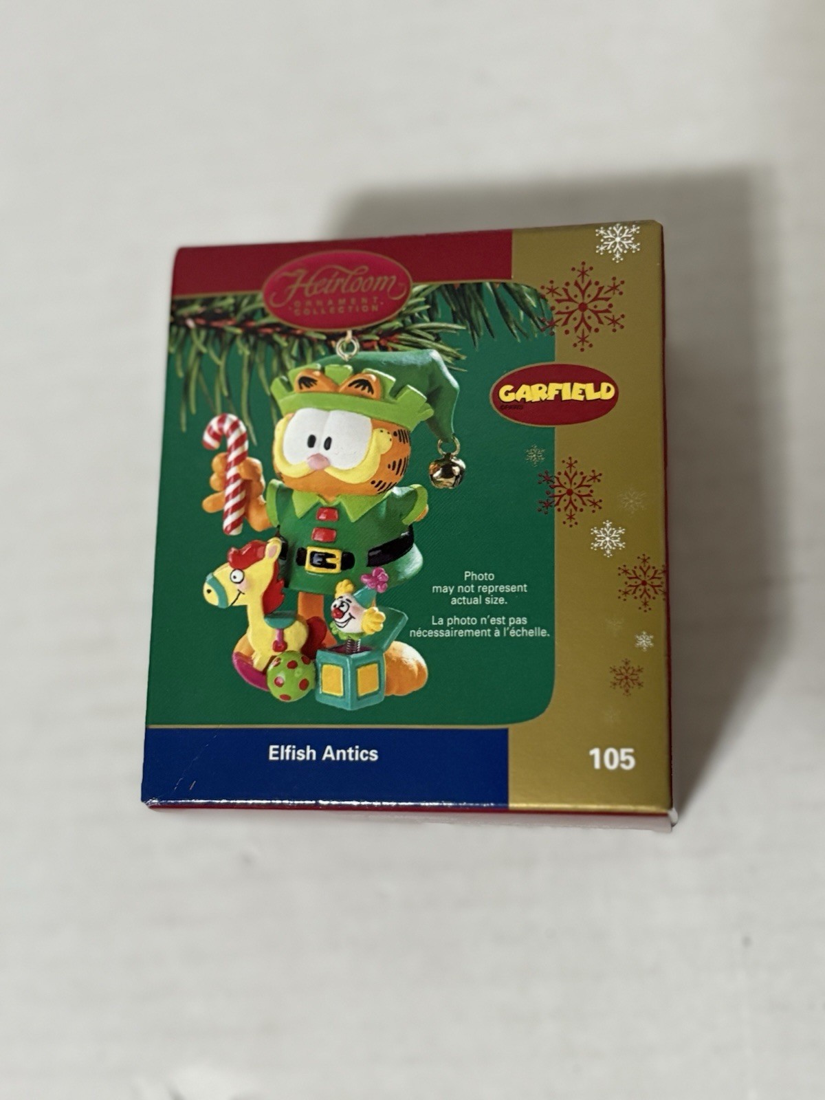 Garfield Elfish Antics Ornament Carlton Cards Heirloom Christmas nib