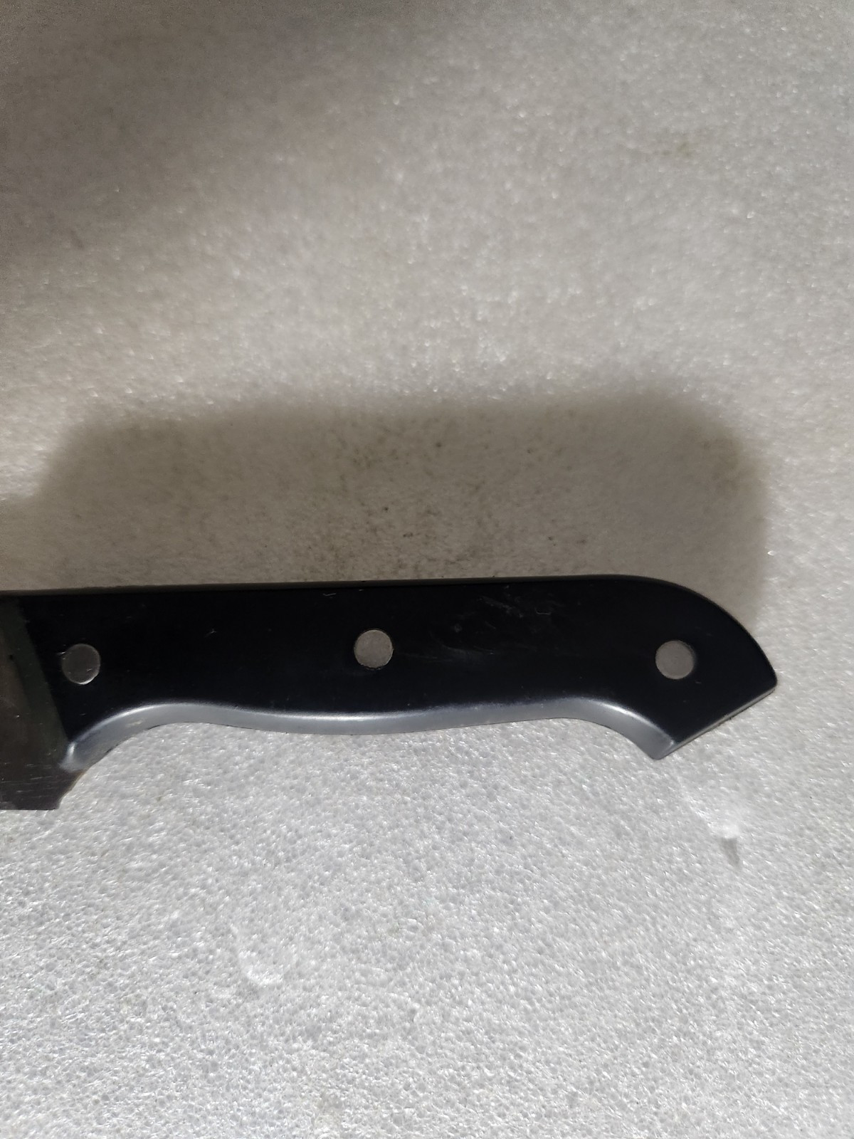 Vintage Stainless China Black Handle Chef’s Knife • Synthetic Handle 7¾” Blade