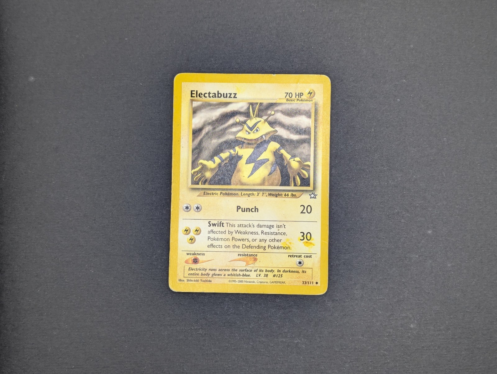 Pokémon TCG Electabuzz Neo Genesis Card 33/111 Regular Uncommon Lightly Played