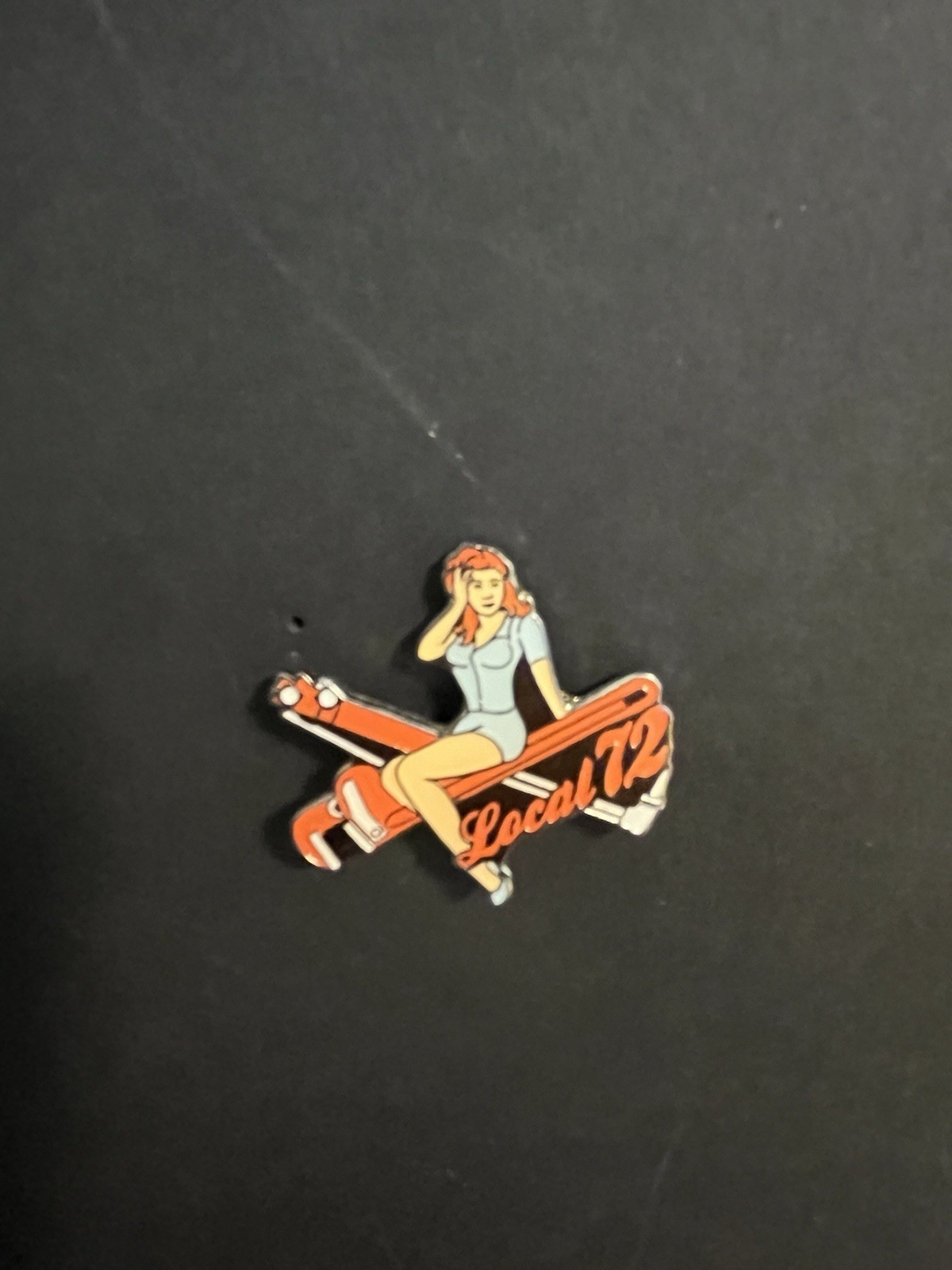 UA Local 72 Atlanta Pin Plumbers Pipefitters Union Pinup Girl